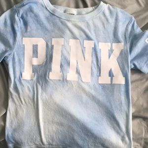 cropped pink graphic tee